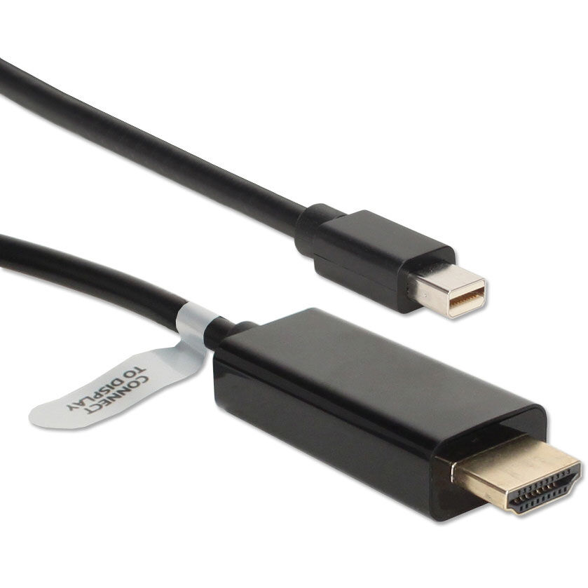 Photos - Cable (video, audio, USB) QVS 10 ft. Mini DisplayPort Thunderbolt to HDMI Digital Video Cable MDPH-10BK 